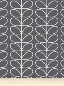 Orla Kiely Linear Stem Cool Grey Roller Blind