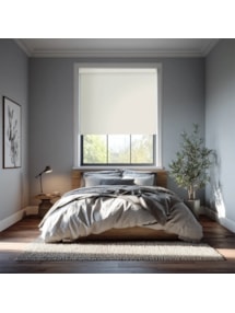 Rice White Premium Blackout Electric Roller Blind