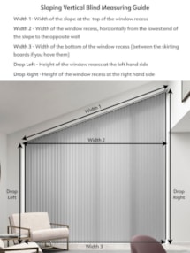 Aztec Teal 89mm Daylight Sloping Vertical Blind