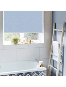 Amsterdam Powder Blue No Drill Electric Roller Blind