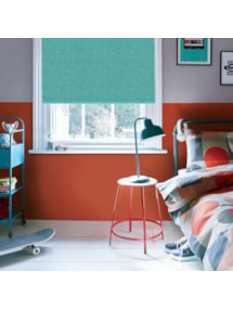 Amsterdam Turquoise No Drill Electric Roller Blind