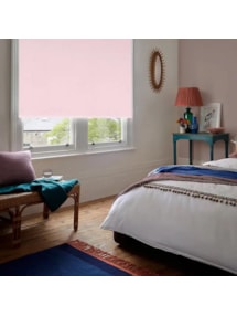 Melbourne Pale Pink No Drill Electric Roller Blind