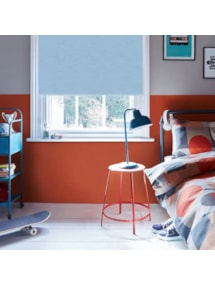 New York Cornflower Blue No Drill Electric Roller Blind