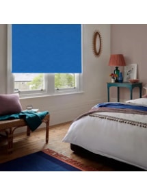 New York Marine Blue No Drill Electric Roller Blind