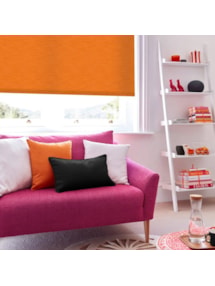 New York Tangerine Orange No Drill Electric Roller Blind