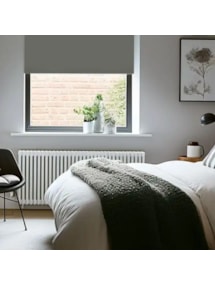 Elephant Grey Blackout No Drill Electric Roller Blind