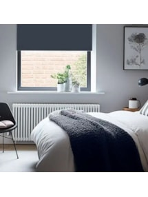 Indigo Blue Blackout No Drill Electric Roller Blind