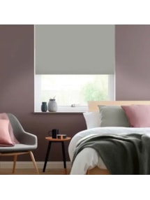 Quicksilver Grey Blackout No Drill Electric Roller Blind
