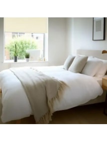 Timeless Cream Blackout No Drill Electric Roller Blind
