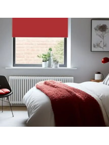 True Red Blackout No Drill Electric Roller Blind