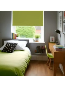 Zesty Green Blackout No Drill Electric Roller Blind