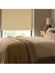 Jute Brown Blackout No Drill Electric Roller Blind