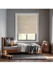 Linen Beige Blackout Electric Roller Blind