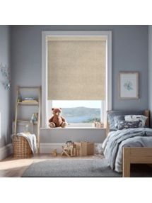 Linen Beige Blackout Electric Roller Blind