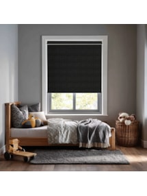 Linen Black Blackout Electric Roller Blind