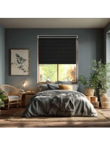Linen Black Blackout Electric Roller Blind