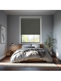 Linen Charcoal Blackout Electric Roller Blind