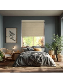 Linen Taupe Blackout Electric Roller Blind
