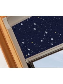 Stars Navy Blackout Skylight Blind To Fit Roto Windows