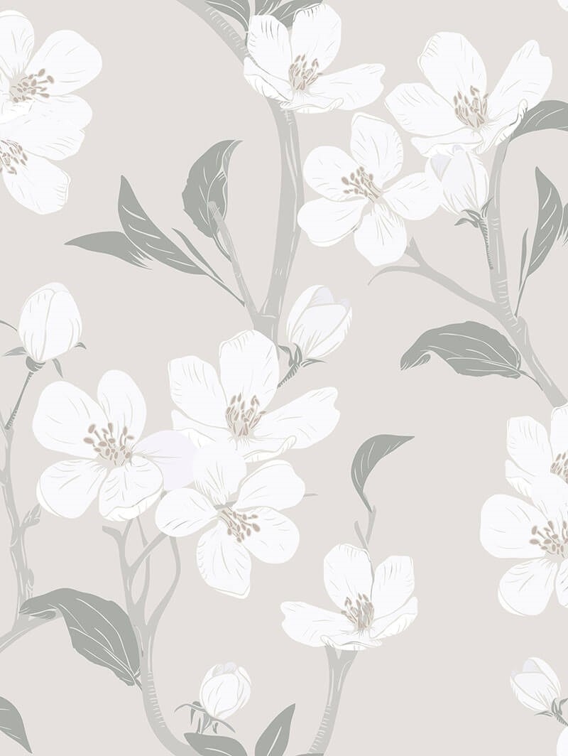 Azalea Grey Floral Roller Blind