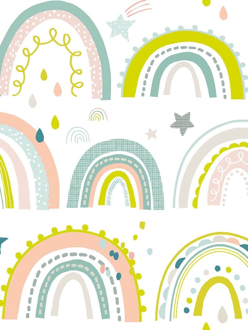 Over The Rainbow Pastel Childrens Roller Blind