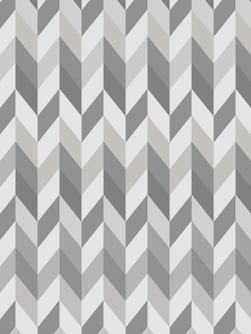 Chevrones Gray Pattern Mid Century Chevrons Grey Roller Blind