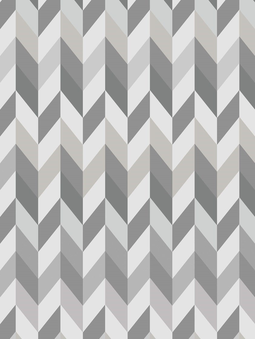 Mid Century Chevrons Grey Roller Blind
