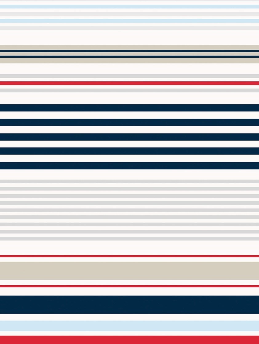 Sailor Stripe Navy and Red Roller Blind