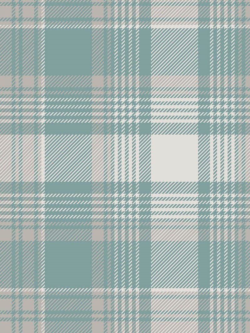 Wallace Check Soft Blue Roller Blind