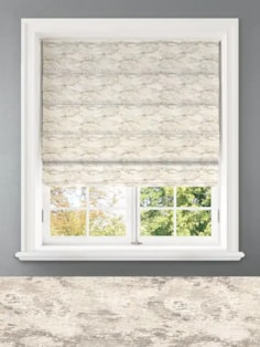 Allegany Ecru Abstract Pattern Roman Blind