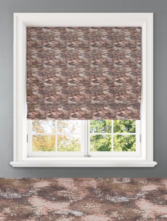 Allegany Ginger Abstract Pattern Roman Blind
