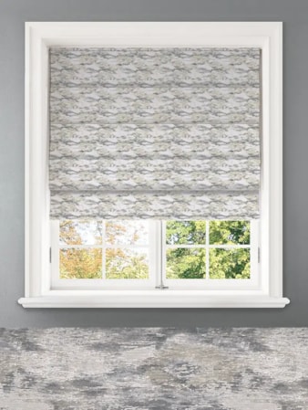 Allegany Platinum Abstract Pattern Roman Blind