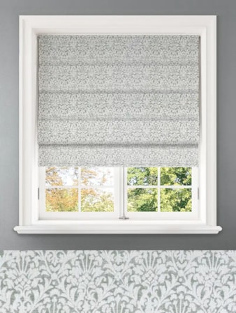 Opulent Duck Egg Damask Roman Blind
