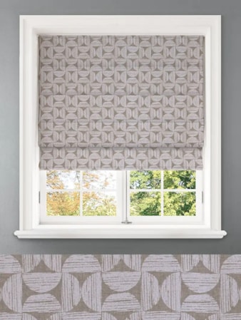 Penthouse Crescent Birch Geometric Pattern Roman Blind