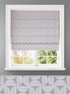 Penthouse Crescent Frost Geometric Pattern Roman Blind