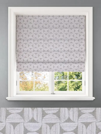 Penthouse Crescent Frost Geometric Pattern Roman Blind