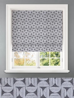 Penthouse Crescent Mono Geometric Pattern Roman Blind