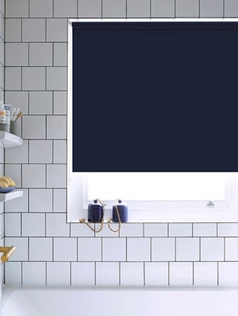 Navy Bathroom Roller Blind Navy Bathroom Roller Blind