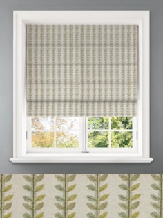 Seedling Stripe Cucumber Retro Floral Roman Blind