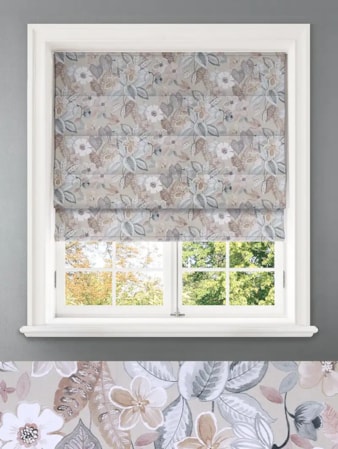 Tropical Garden Autumn Floral Pattern Roman Blind