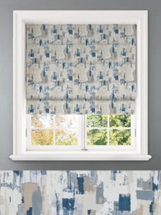 Westchester Cobalt Abstract Pattern Roman Blind