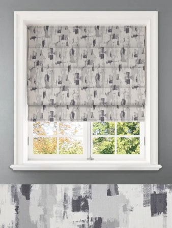 Westchester Graphite Abstract Pattern Roman Blind
