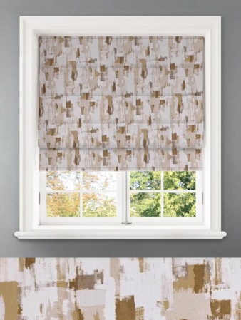 Westchester Ochre Abstract Pattern Roman Blind