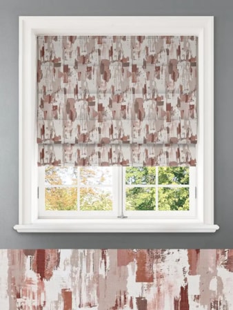 Westchester Redbrick Abstract Pattern Roman Blind