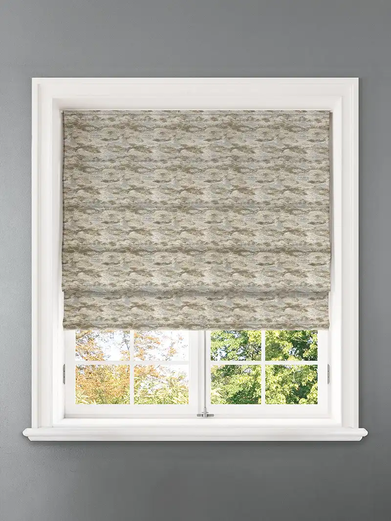 Allegany Bronze Abstract Pattern Roman Blind