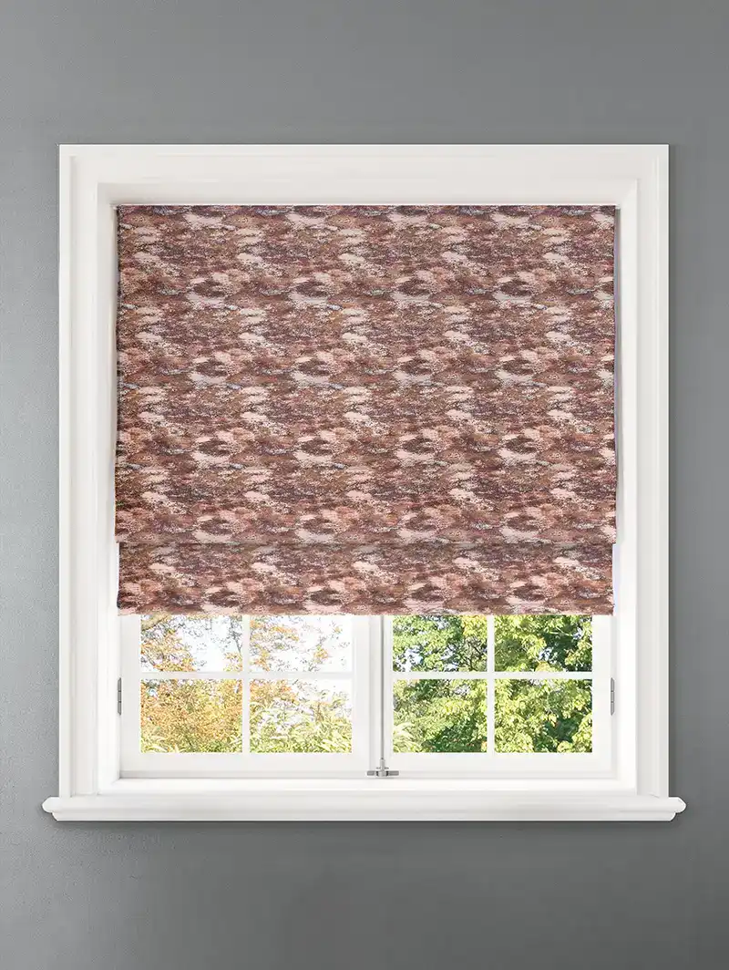 Allegany Ginger Abstract Pattern Roman Blind