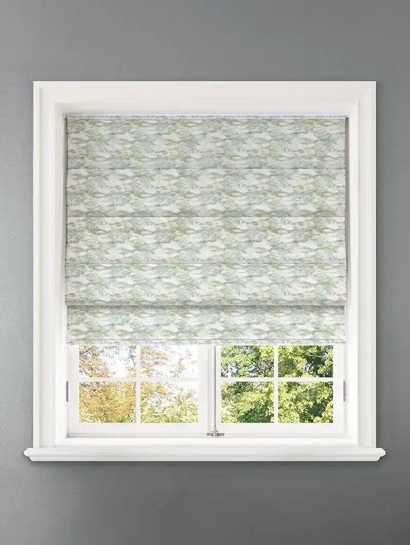 Allegany Seaglass Abstract Pattern Roman Blind