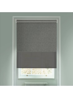 Amsterdam Graphite  Blackout And Sheer Dark Grey Electric Double Blind