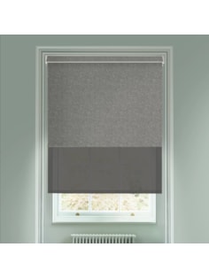 Amsterdam Metal Blackout And Sheer Dark Grey Electric Double Blind