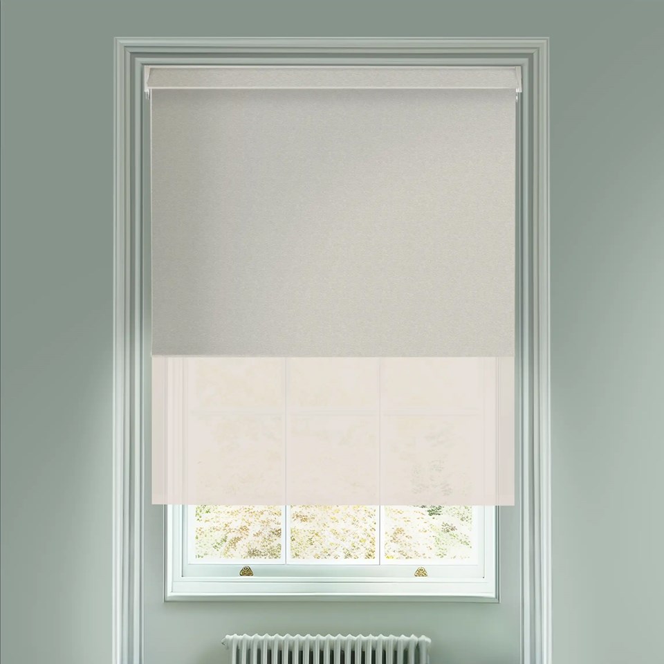 Amsterdam Natural Blackout And Sheer Cream Electric Double Blind